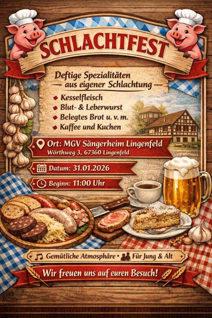Plakat Schlachtfest MGV 2026